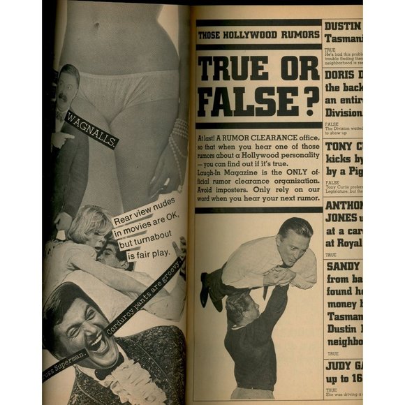 LAUGH-IN MAGAZINE #4 ©1969 Based on the 1960s TV comedy series, Goldie centerfol - Picture 4 of 5